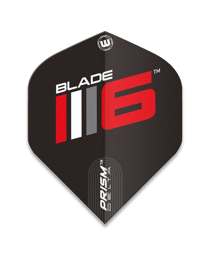 Winmau Prism Delta - Standard Dart Flights - 100 Micorn - Blade 6 - Black