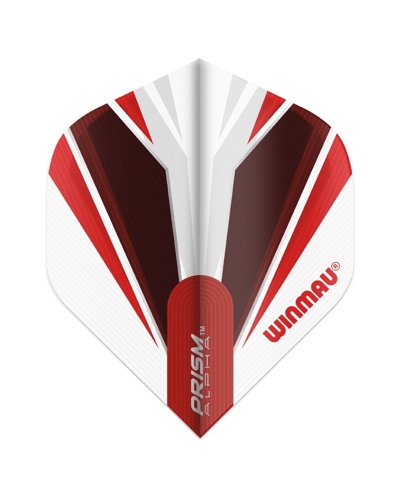 Winmau Prism Alpha Flights - White & Red