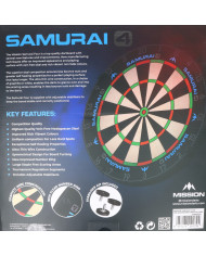 Mission Samurai 4 Dartboard Professional - Knife Wire - Graphite Grey