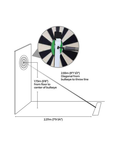 Mission Retractable Dartboard Measure Tape