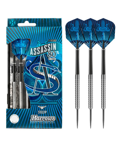 Harrows Assassin 80% 22gR Steel Tip Darts